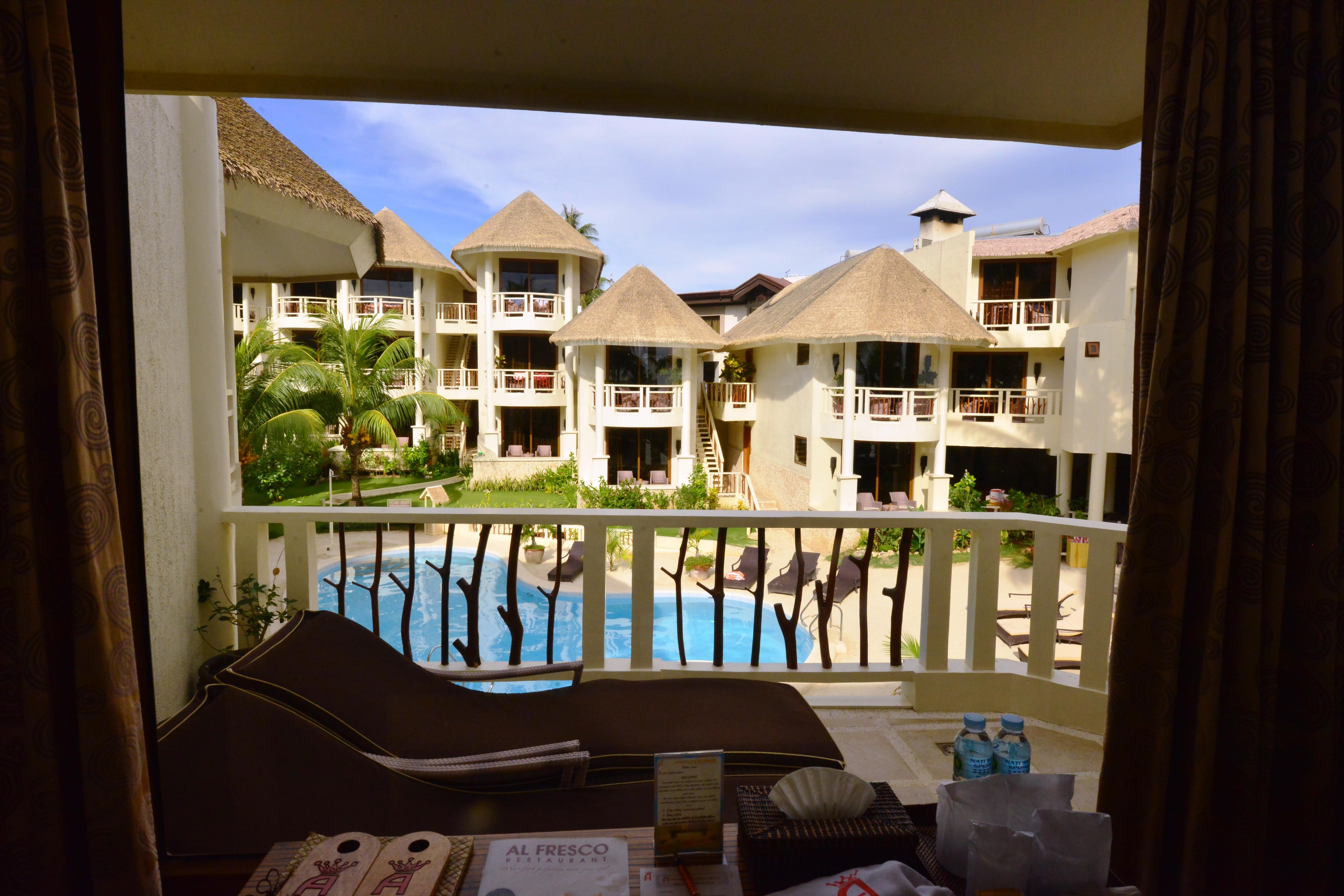 Ambassador In Paradise Balabag  Esterno foto View from a room at the resort